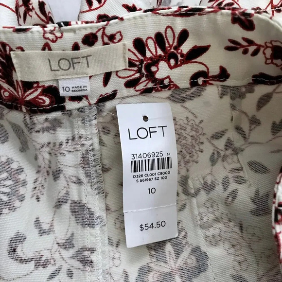 LOFT NWT Ivory with Floral Pattern Shorts Women Various - Picture 7 of 8